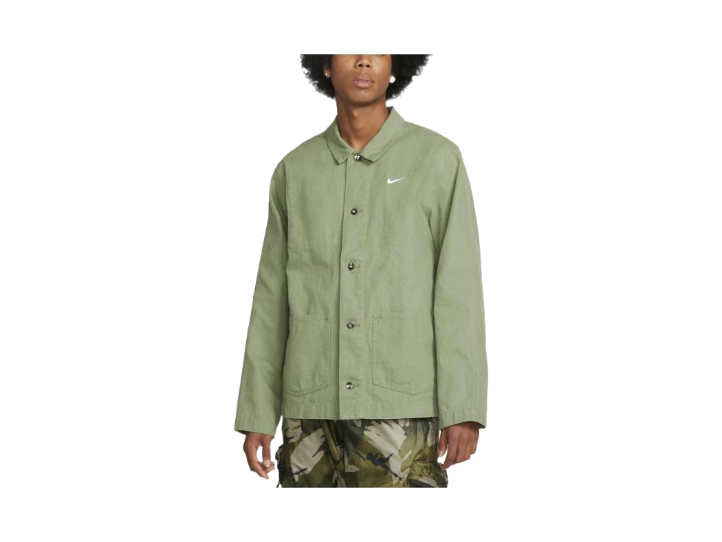 Nike Jackets Oil Green Lapel Moderate