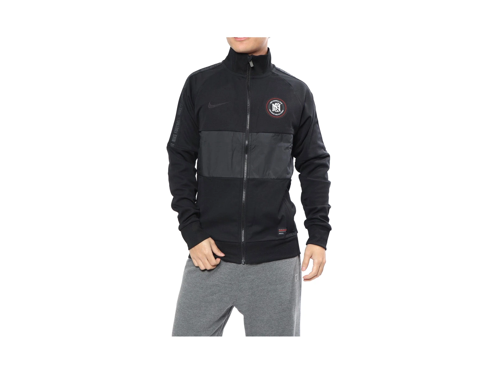 Nike Jackets Black Stand Collar Moderate