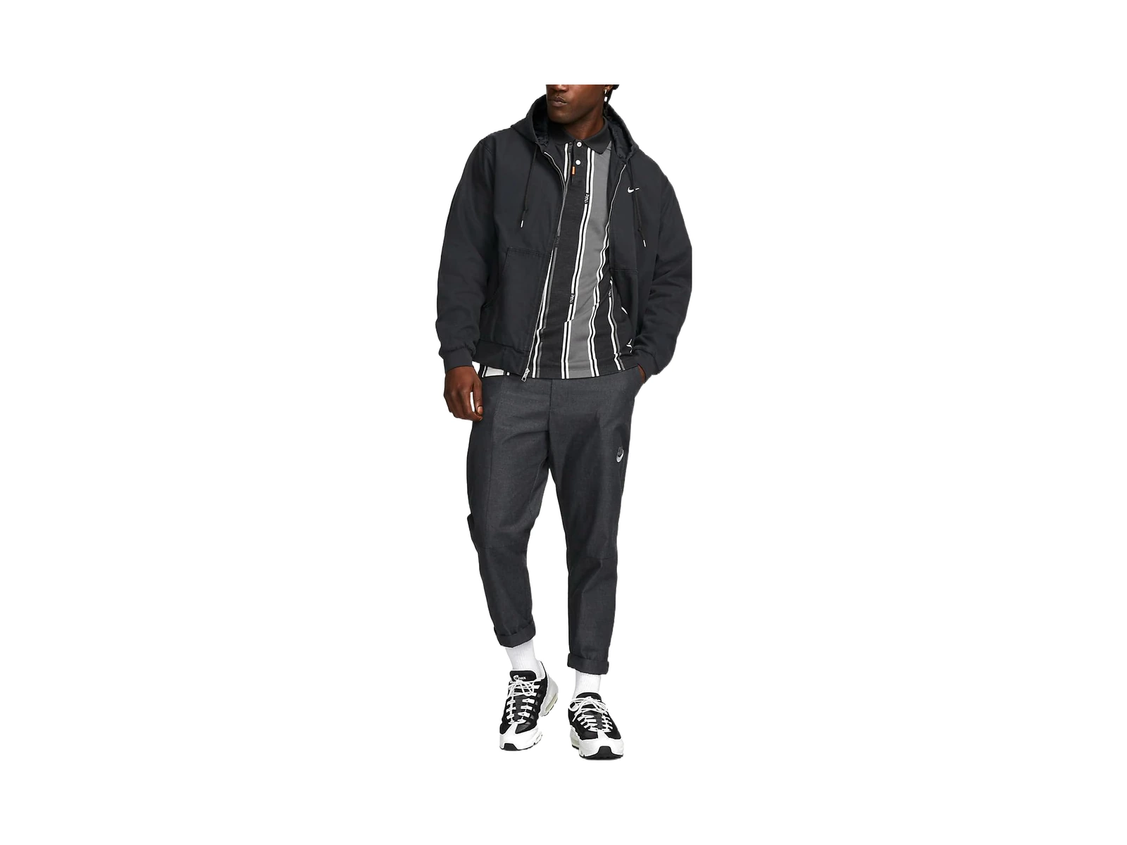 Nike Logo Print Zip-Up Hooded Jacket