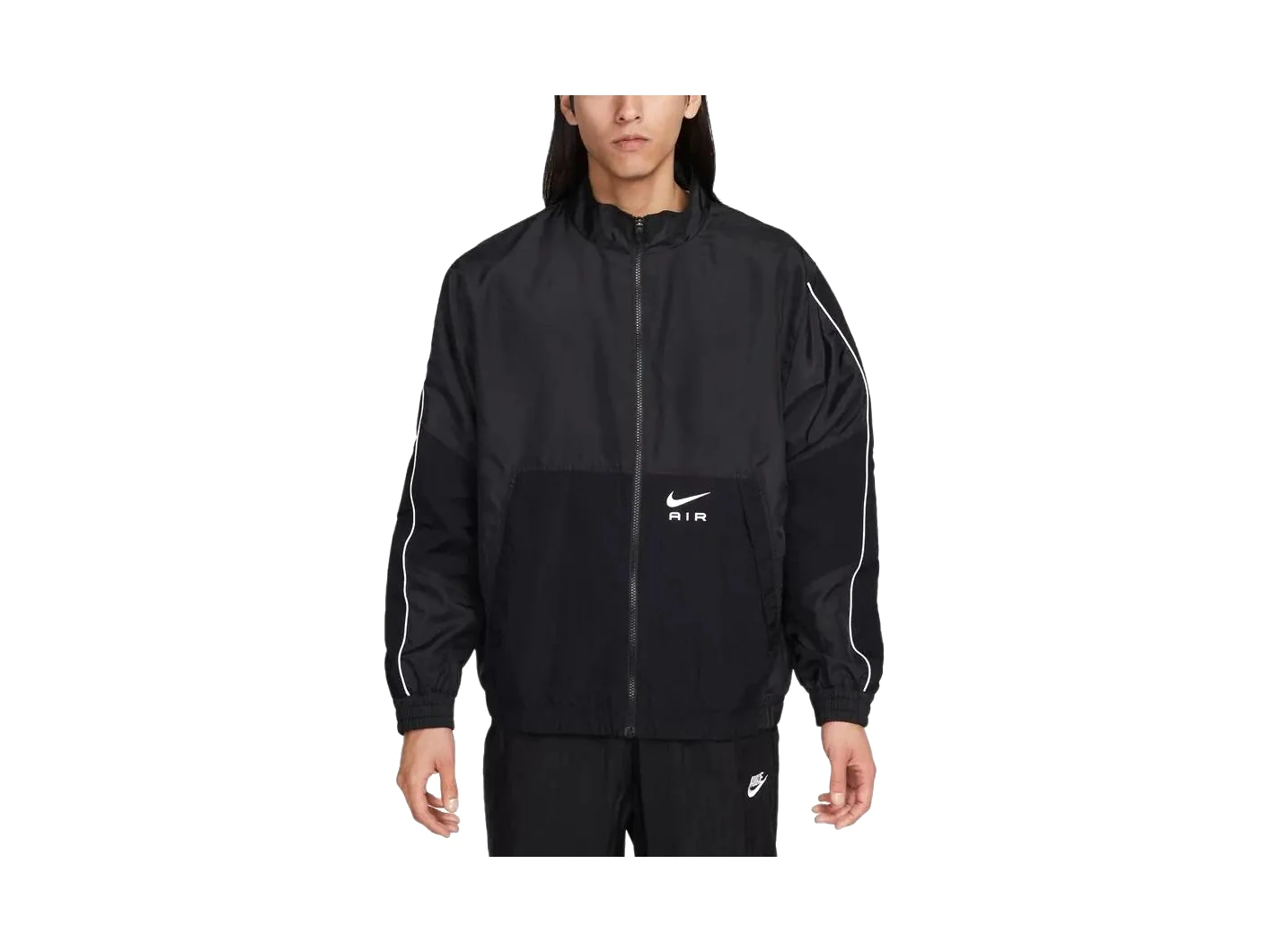 Nike Jackets Black Stand Collar Moderate