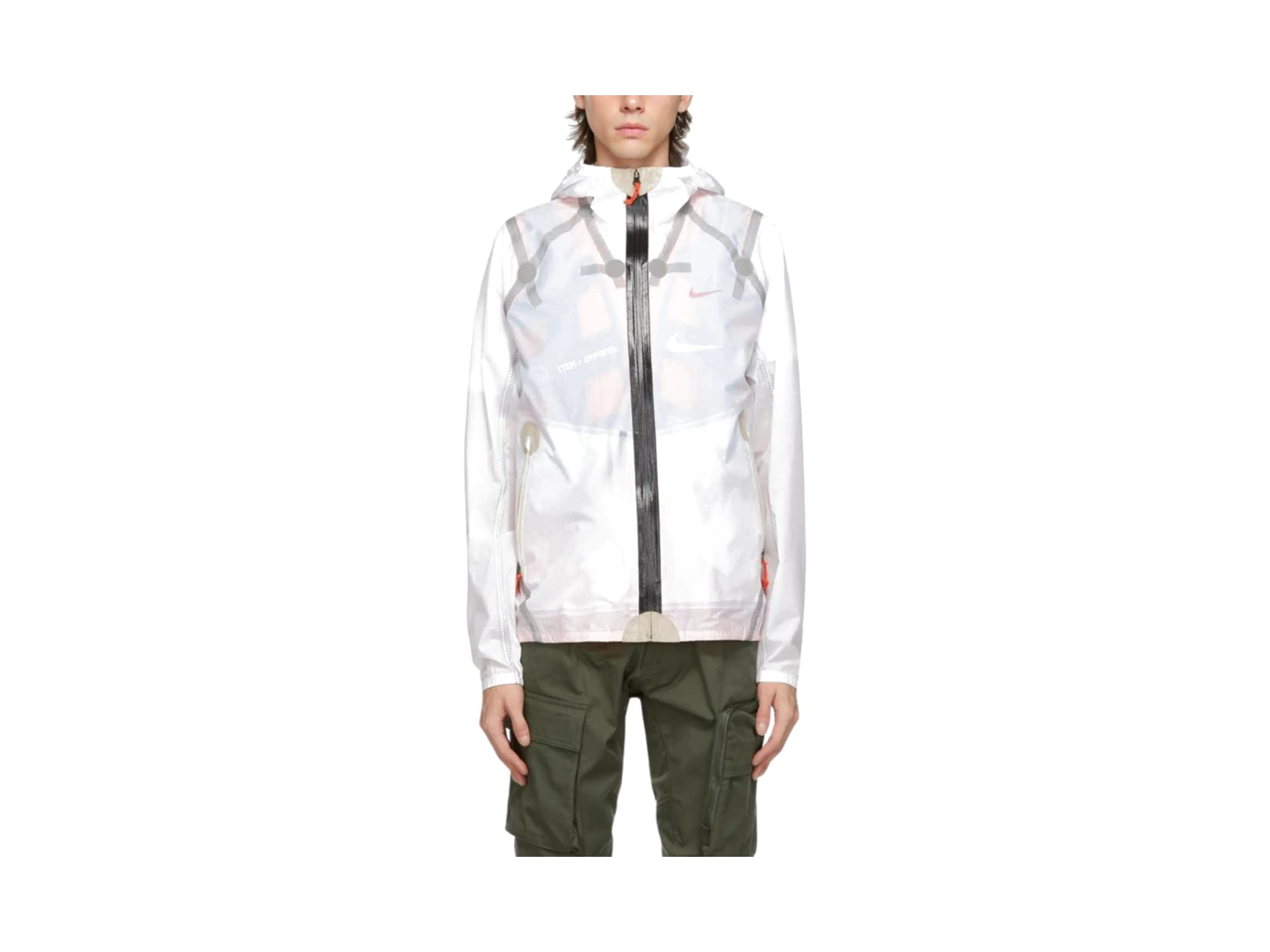 Nike Ispa Jackets White Hooded Moderate
