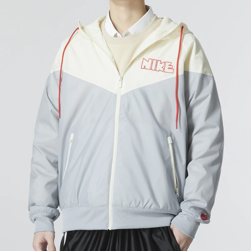 Nike Jackets Light Gray Hooded Moderate