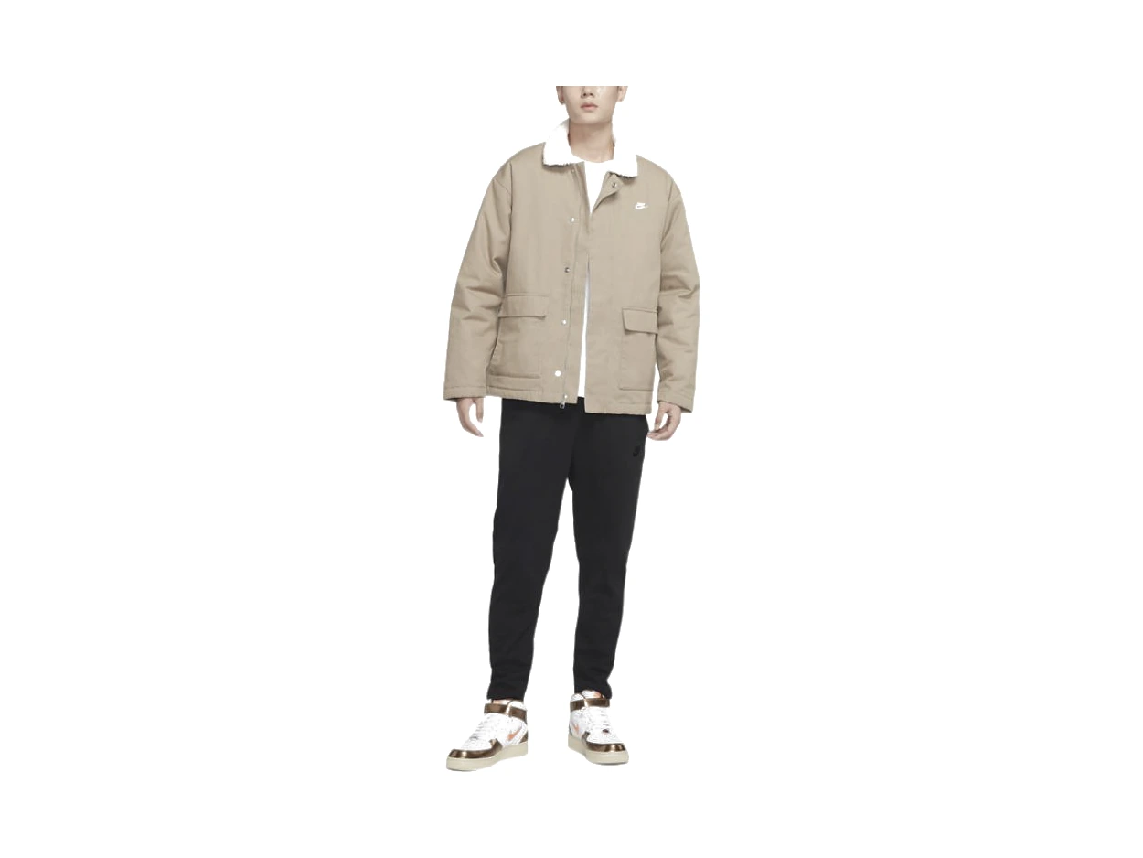 Nike Jackets Khaki Lapel Moderate