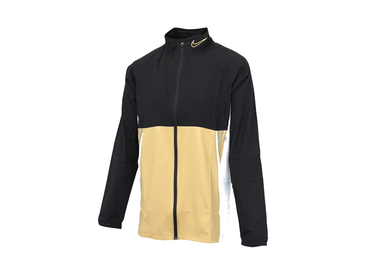 Nike Jackets Black Gold Stand Collar