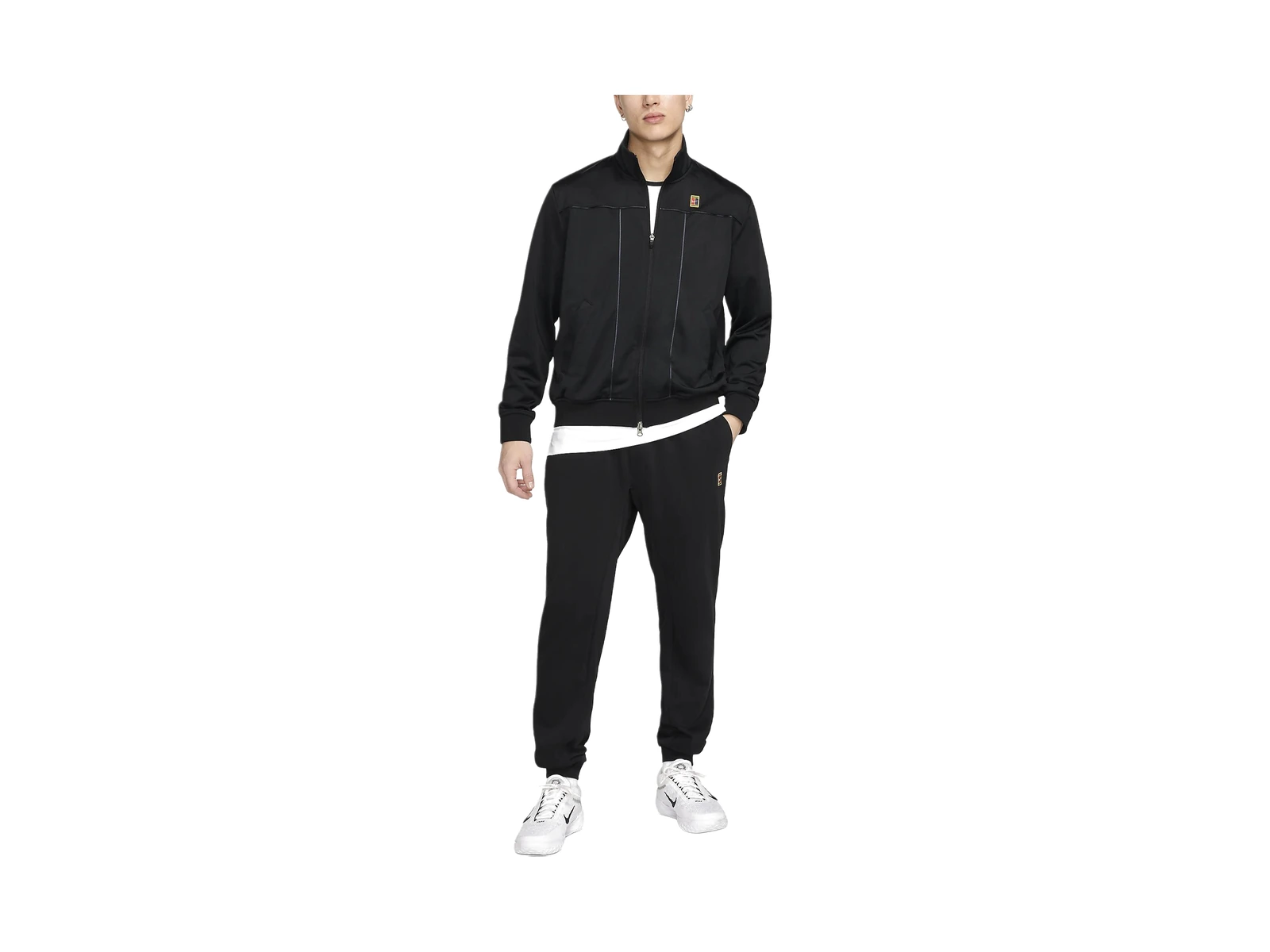 Nike Jackets Black Stand Collar Moderate