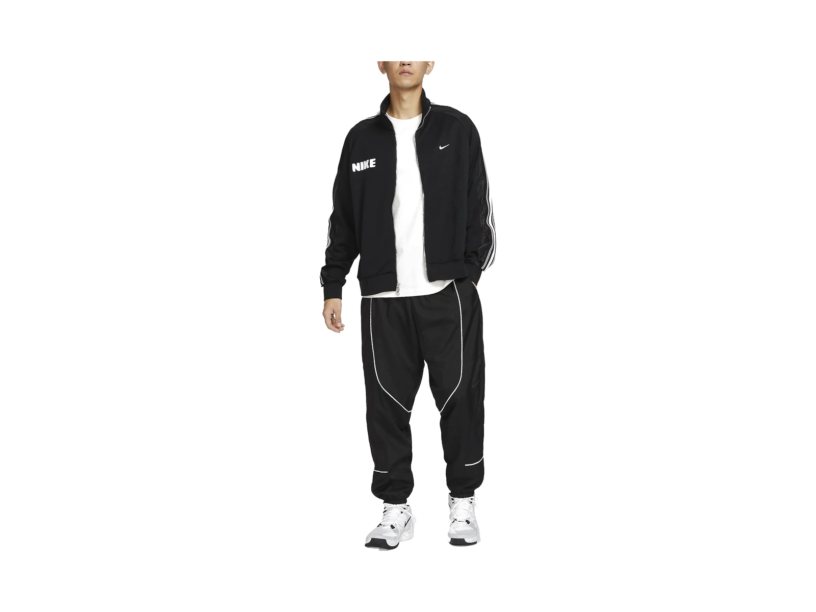 Nike Jackets Black Stand Collar Moderate