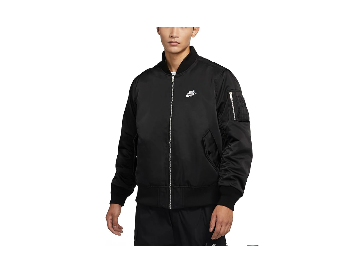 Nike Jackets Black Baseball Collar