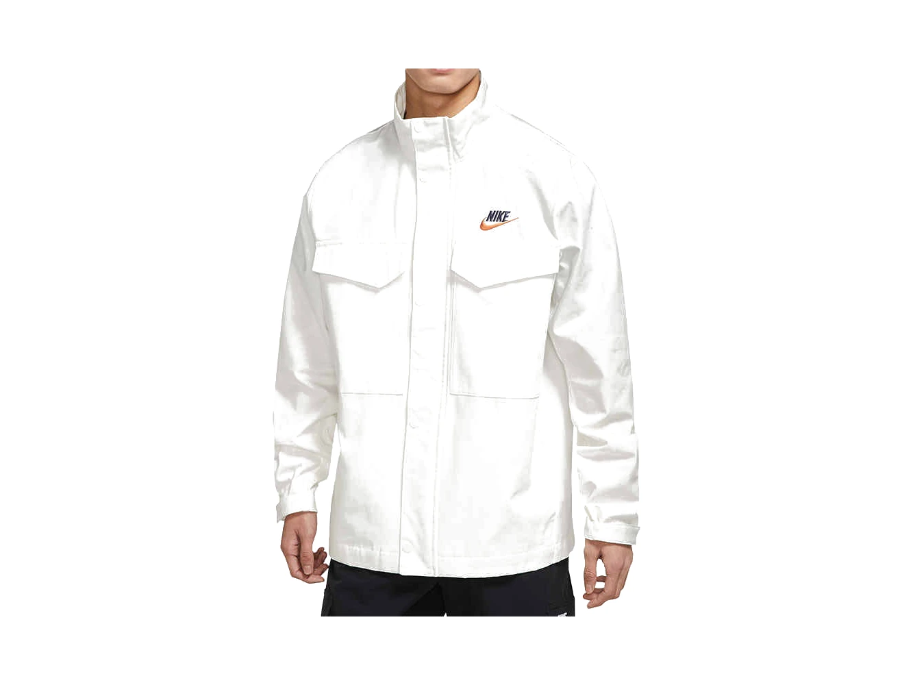 Nike Jackets White Stand Collar Moderate