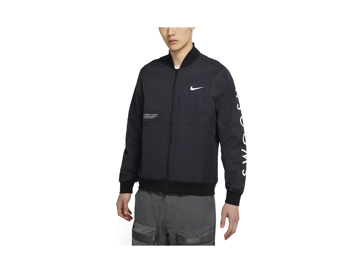 Nike Jackets Black Baseball Collar