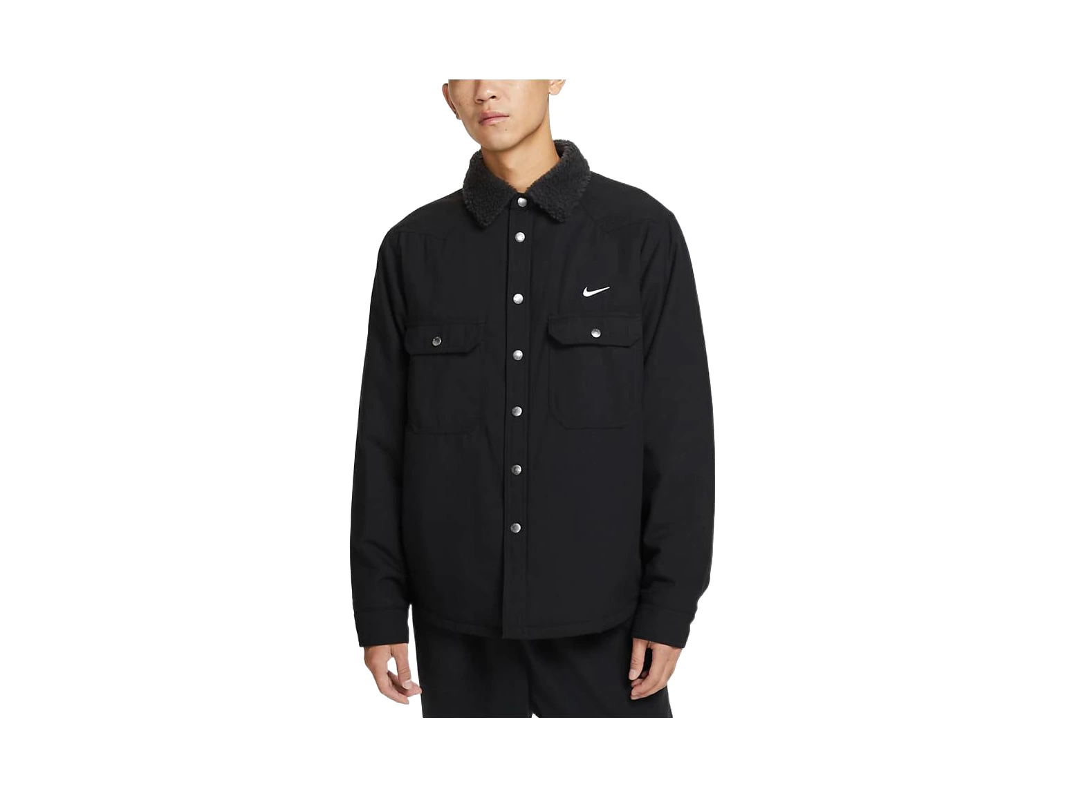 Nike Jackets Black Lapel Moderate