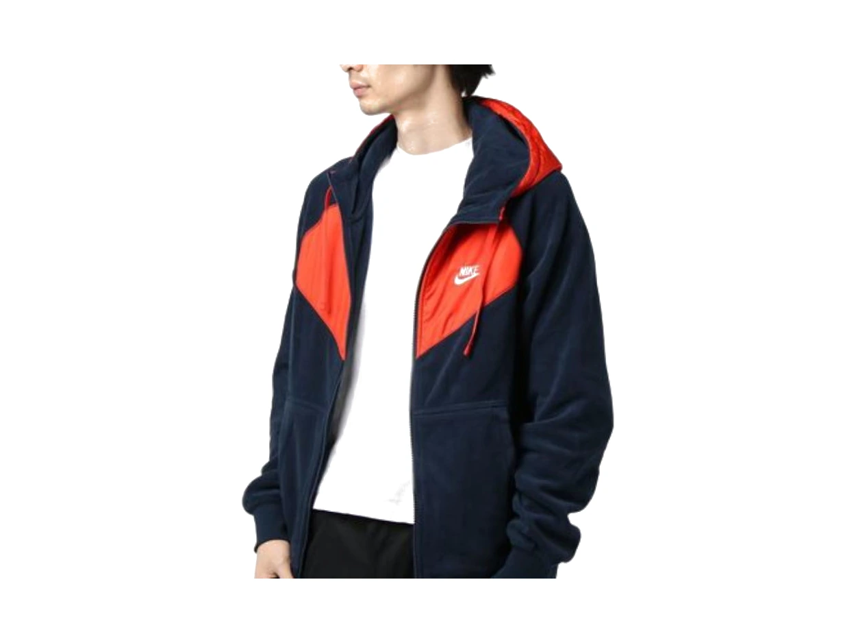Nike Jackets Navy Blue Hooded