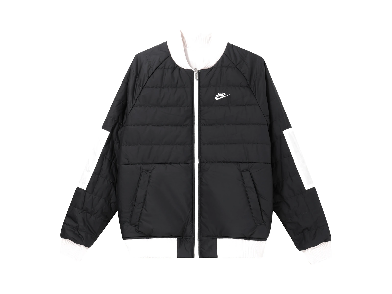 Nike Jackets White Baseball Collar