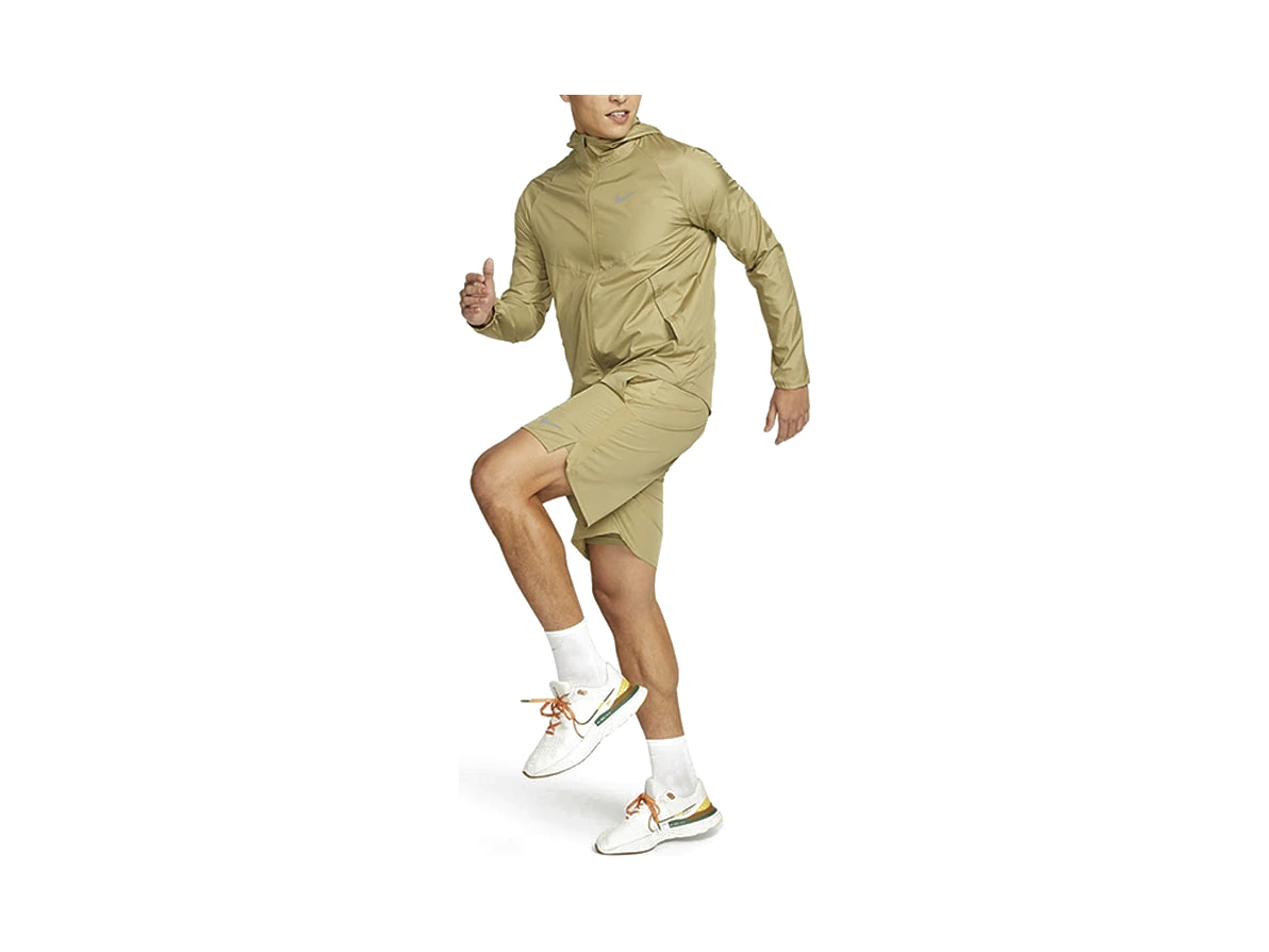 Nike Miler Jackets Khaki Hooded Moderate