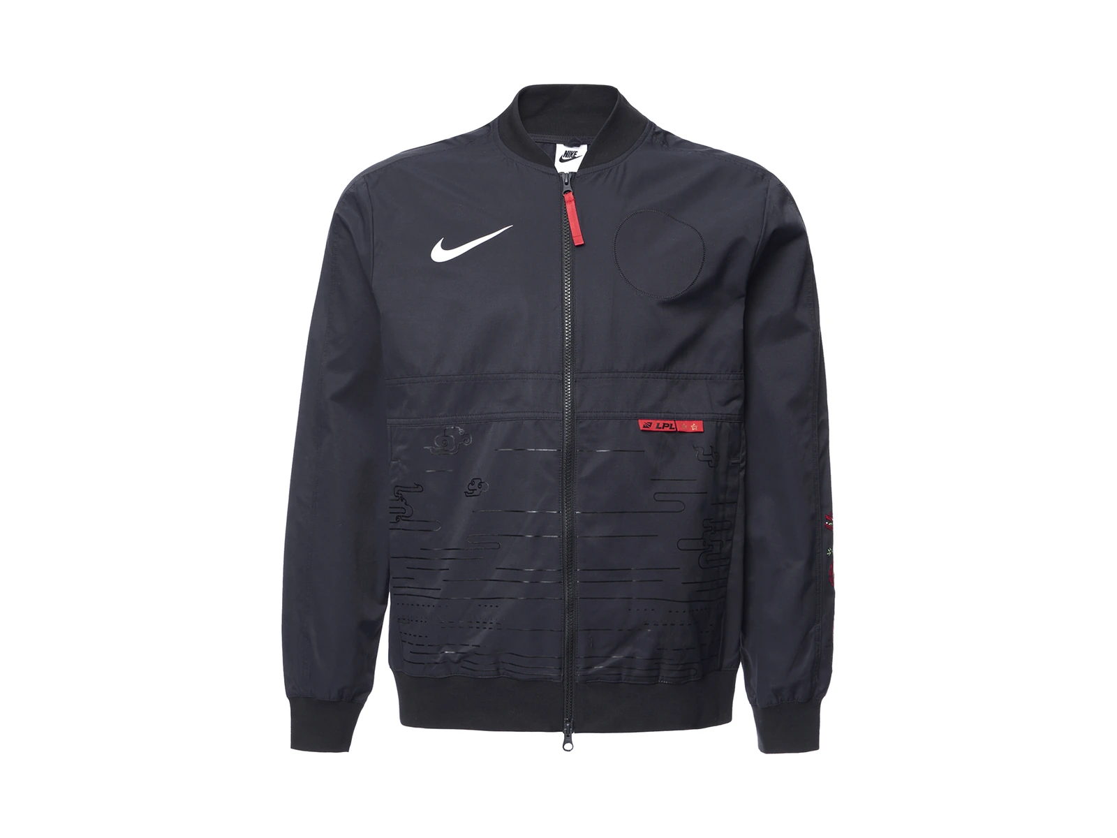 Nike Jackets Black Baseball Collar