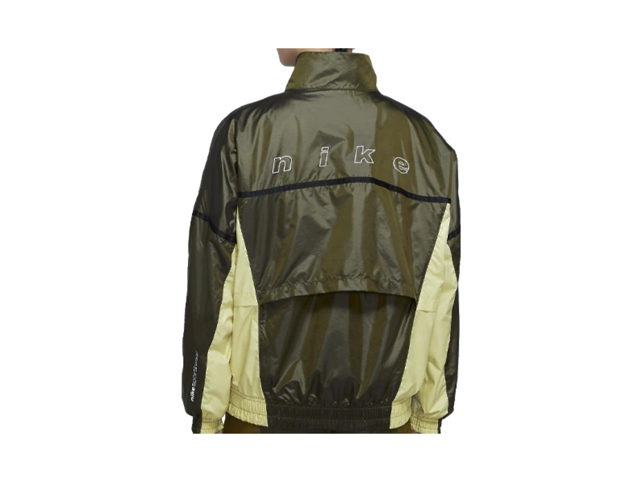 Nike Jackets Olive Green Stand Collar