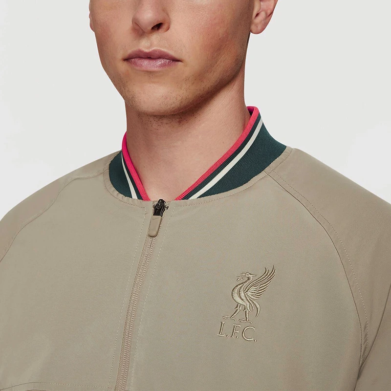 Nike Jackets Khaki Baseball Collar