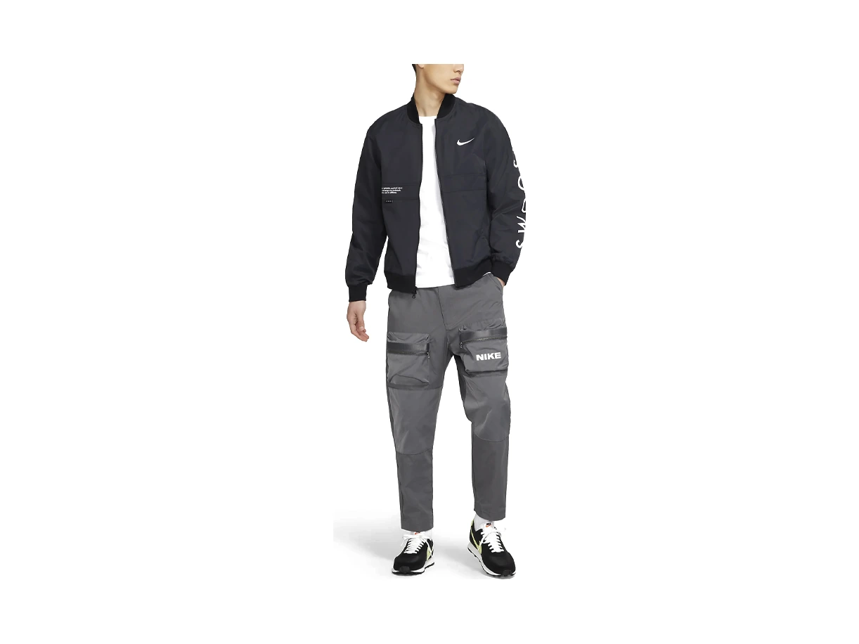 Nike Jackets Black Baseball Collar