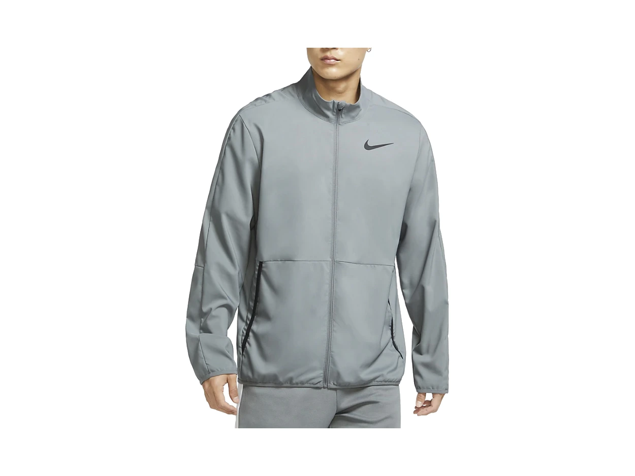 Nike Dri-Fit Jackets Gray Stand Collar