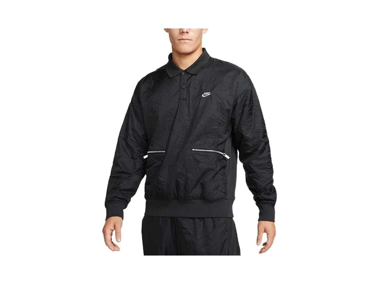 Nike Jackets Black Lapel Moderate