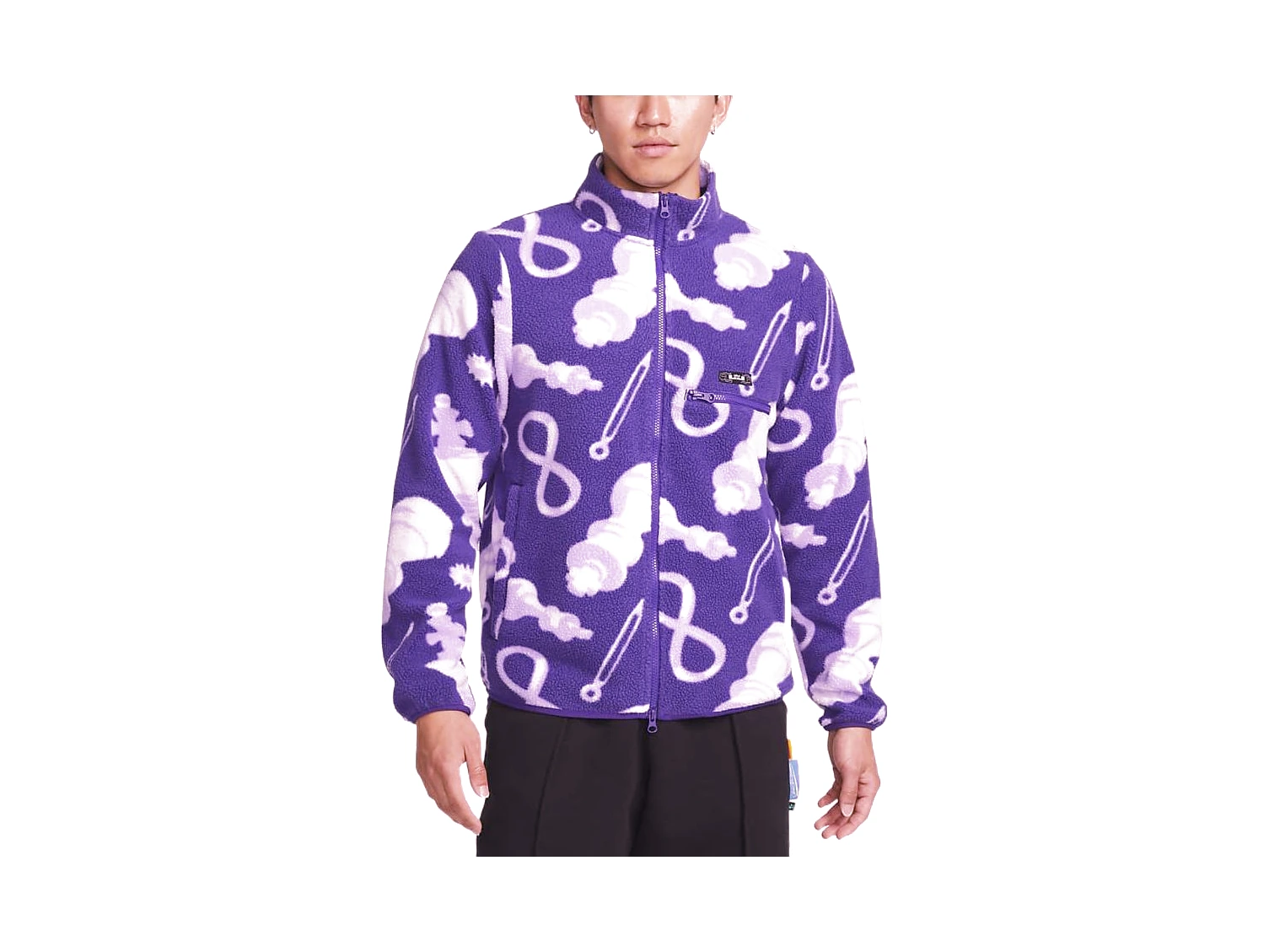 Nike Jackets Purple Stand Collar