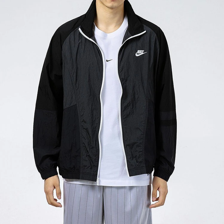 Nike Jackets Black Stand Collar Moderate