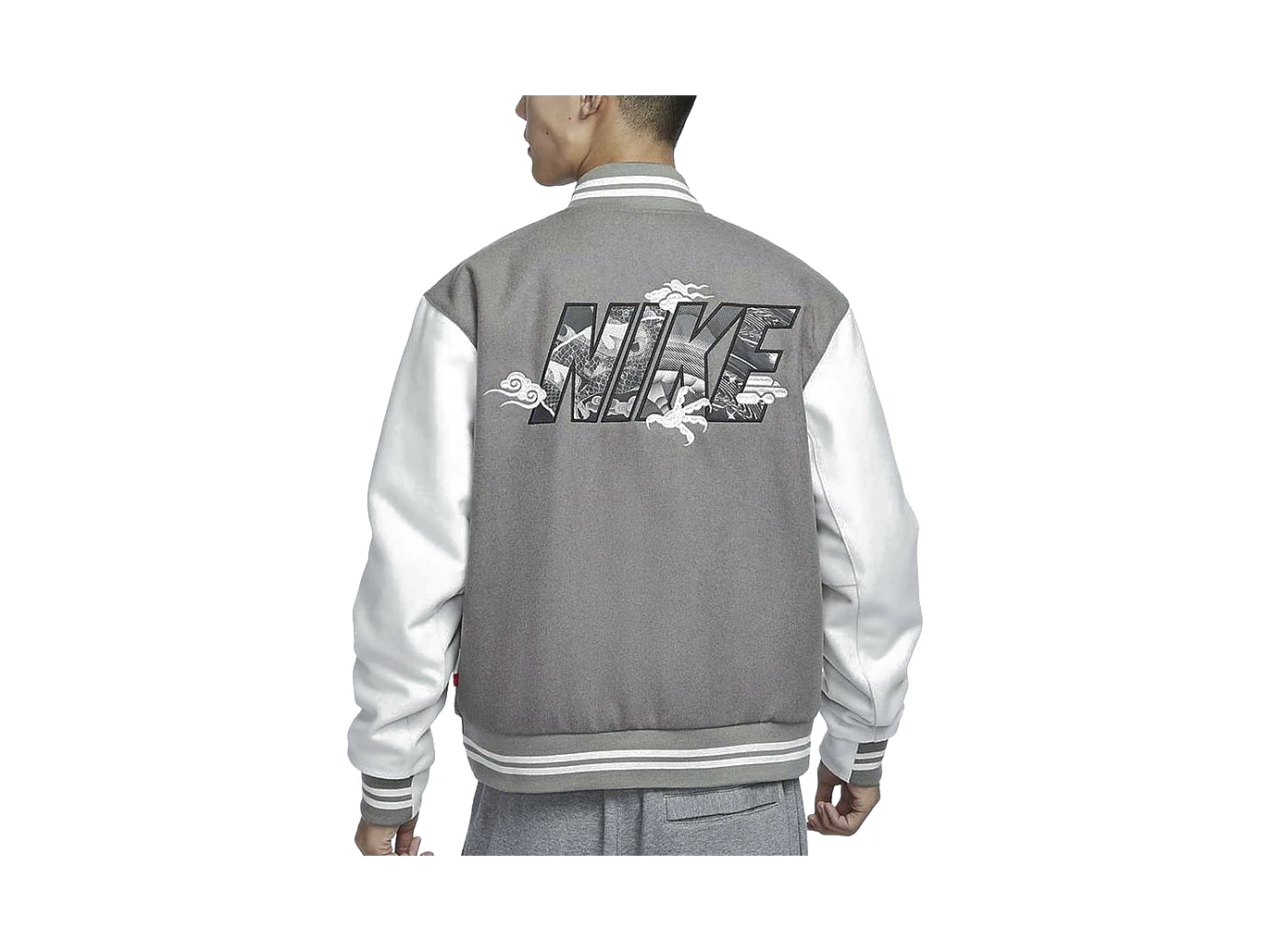 Nike Jackets Gray Baseball Collar