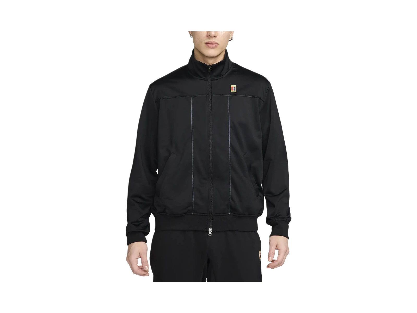 Nike Jackets Black Stand Collar Moderate