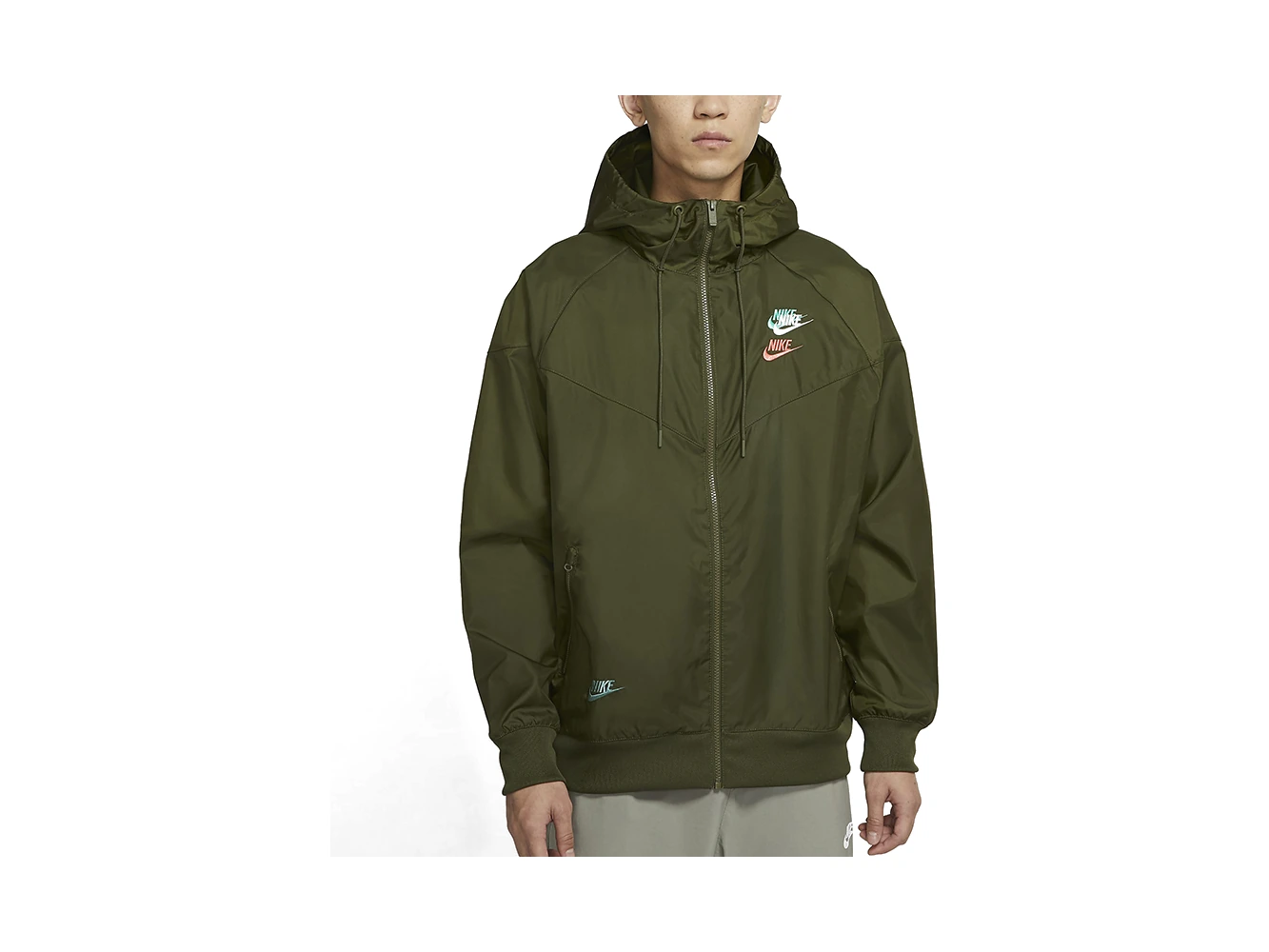 Nike Jackets Olive Green Hooded Moderate