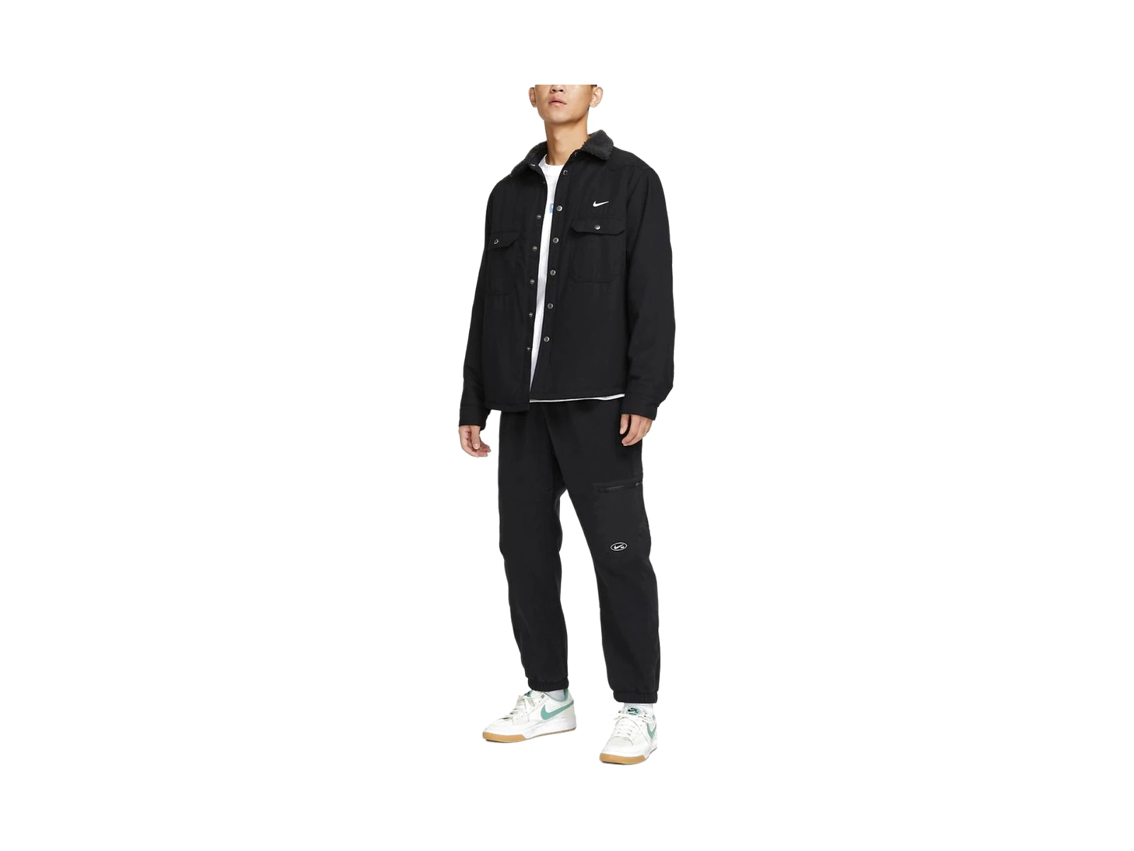 Nike Jackets Black Lapel Moderate