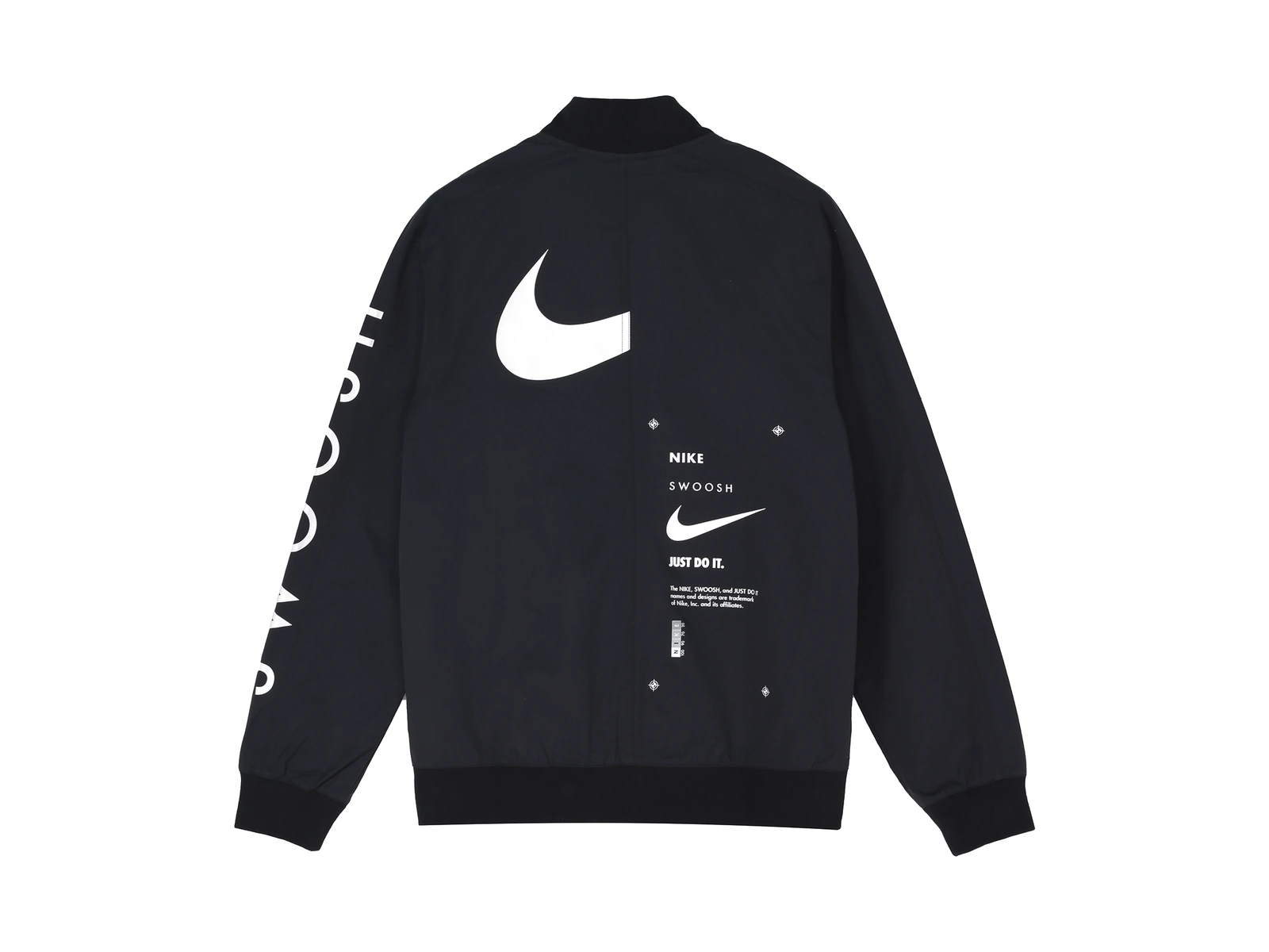 Nike Jackets Black Baseball Collar