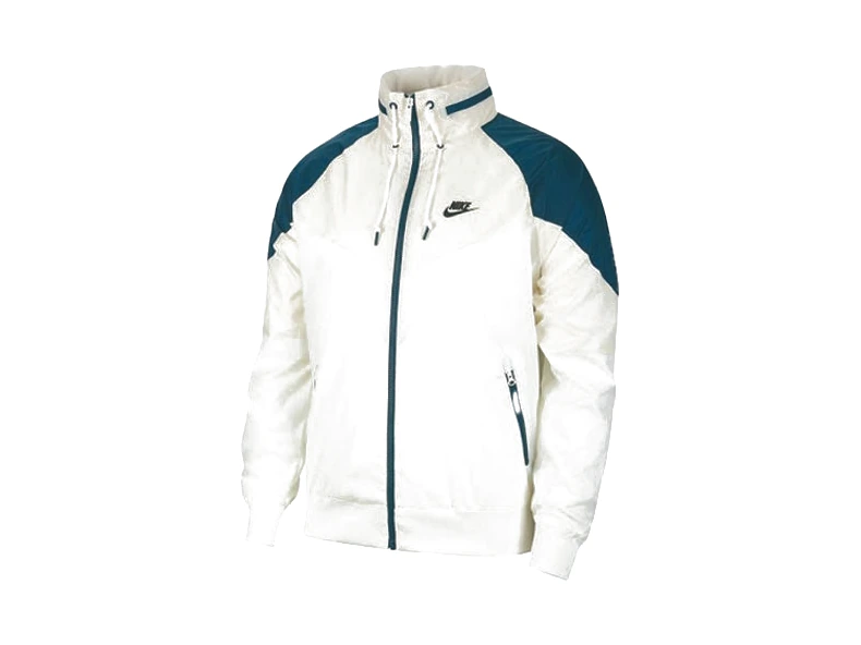 Nike Jackets Green White Stand Collar