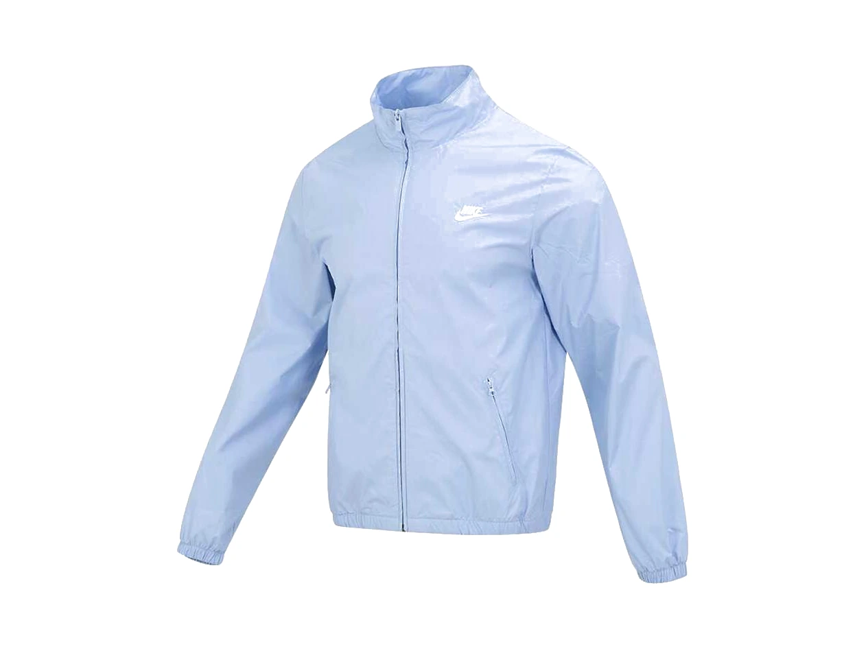 Nike Club Jackets Blue Stand Collar