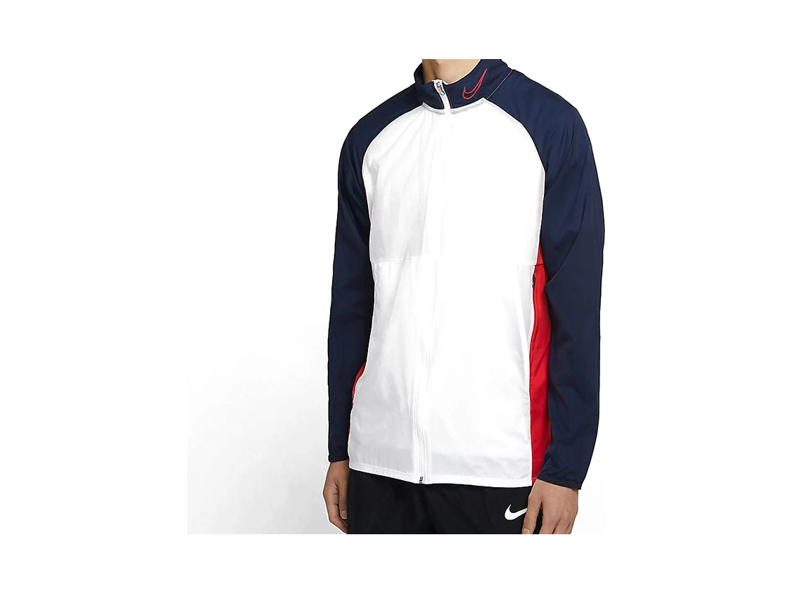 Nike Jackets Blue White Stand Collar
