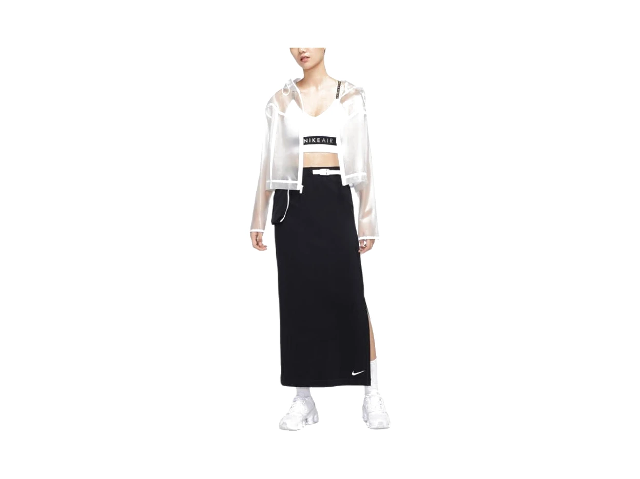 Nike logo print sheer jacket