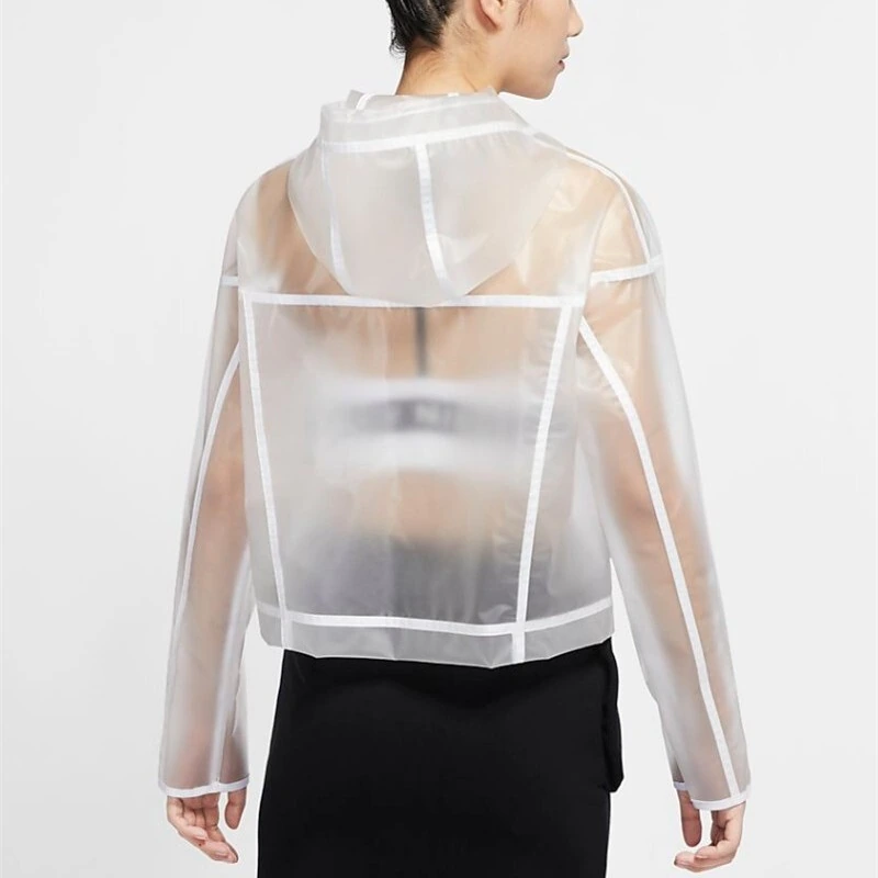 Nike logo print sheer jacket