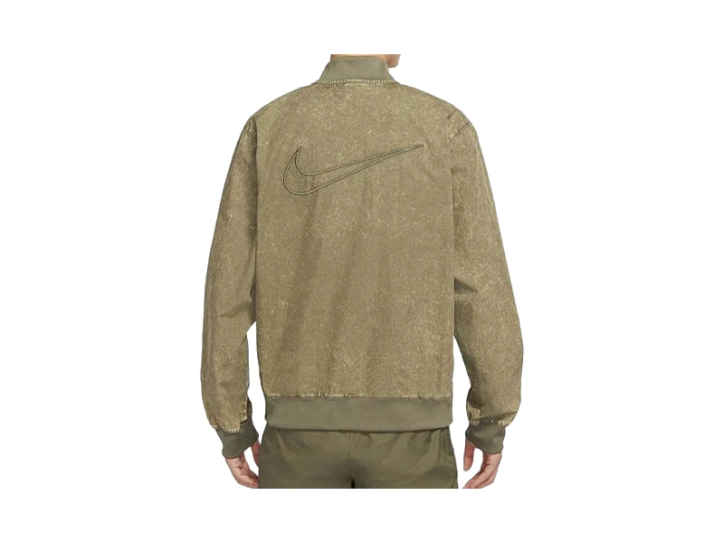 Nike Jackets Army Green Stand Collar