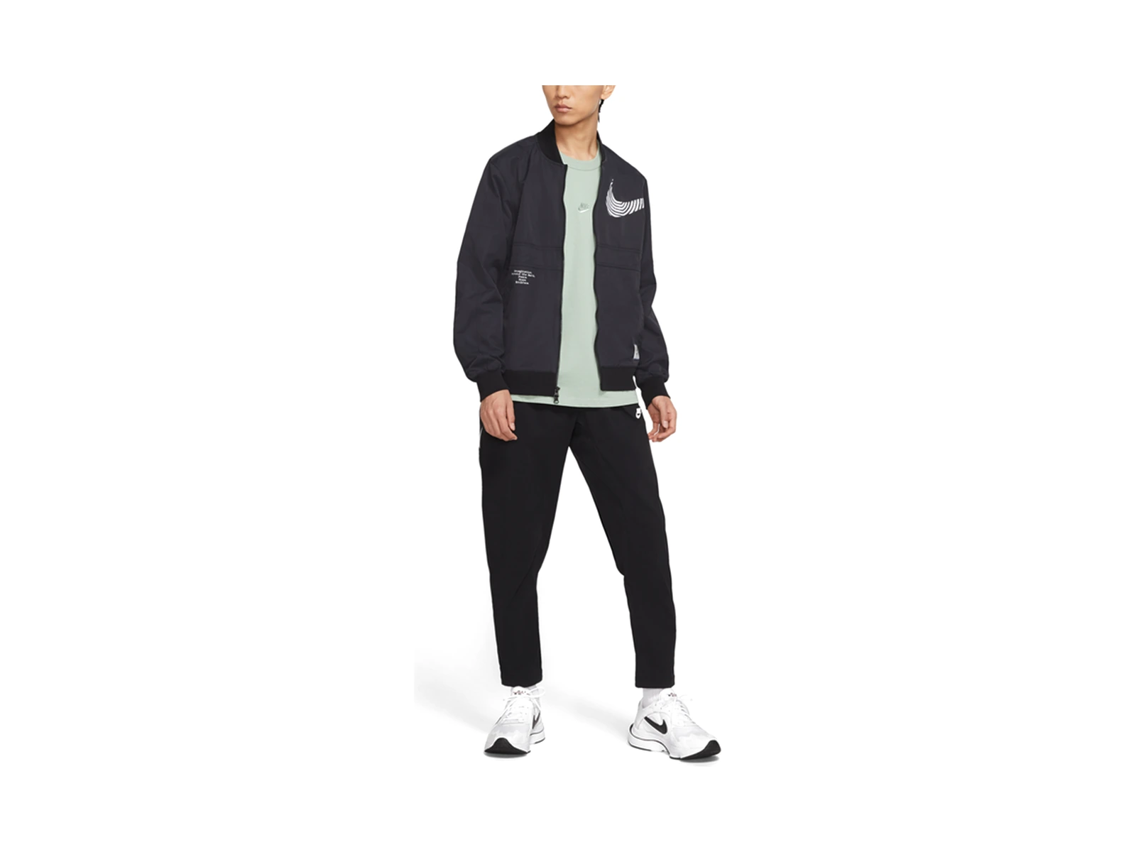 Nike Jackets Black Baseball Collar
