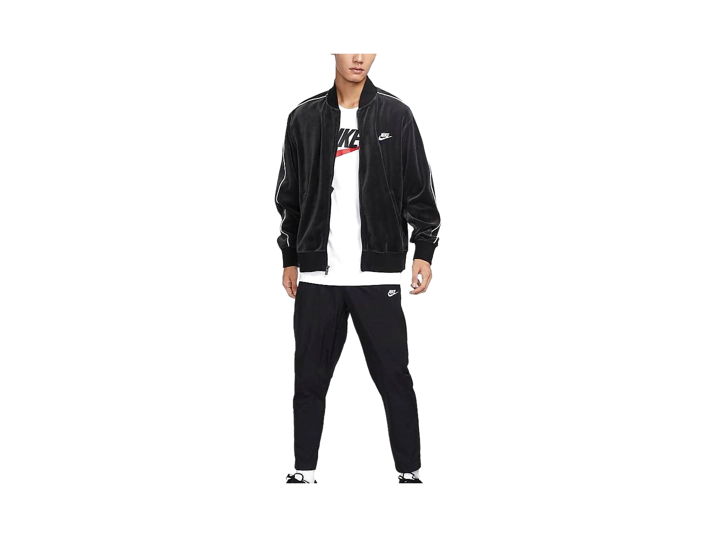Nike Jackets Black Baseball Collar