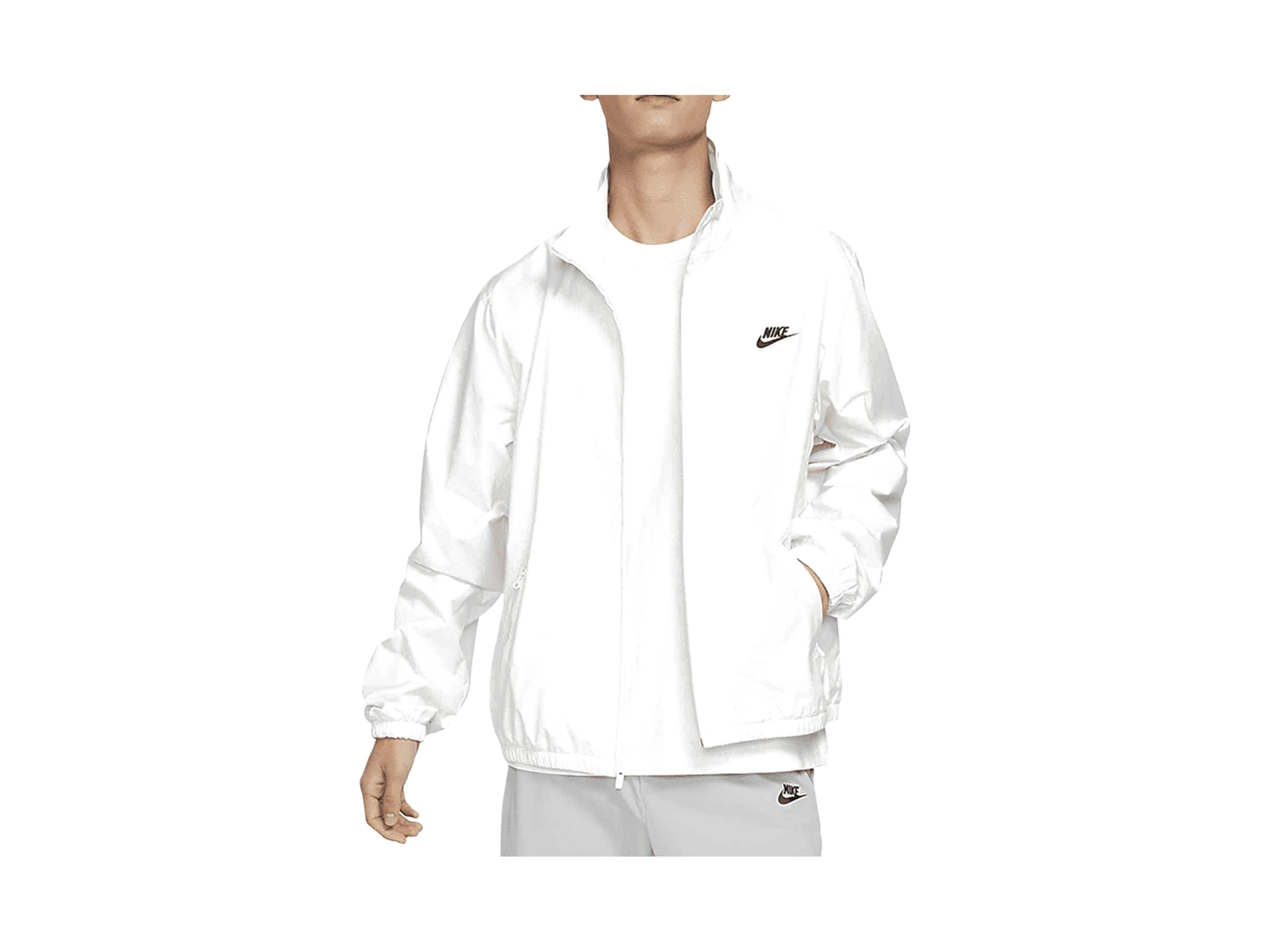 Nike Jackets White Stand Collar Moderate