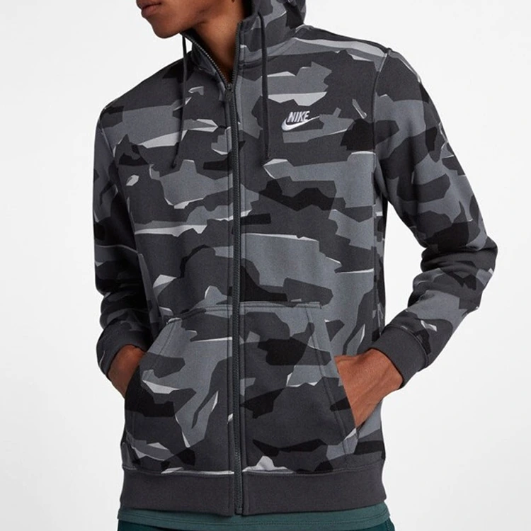 Nike Jackets Gray Black Hooded Moderate