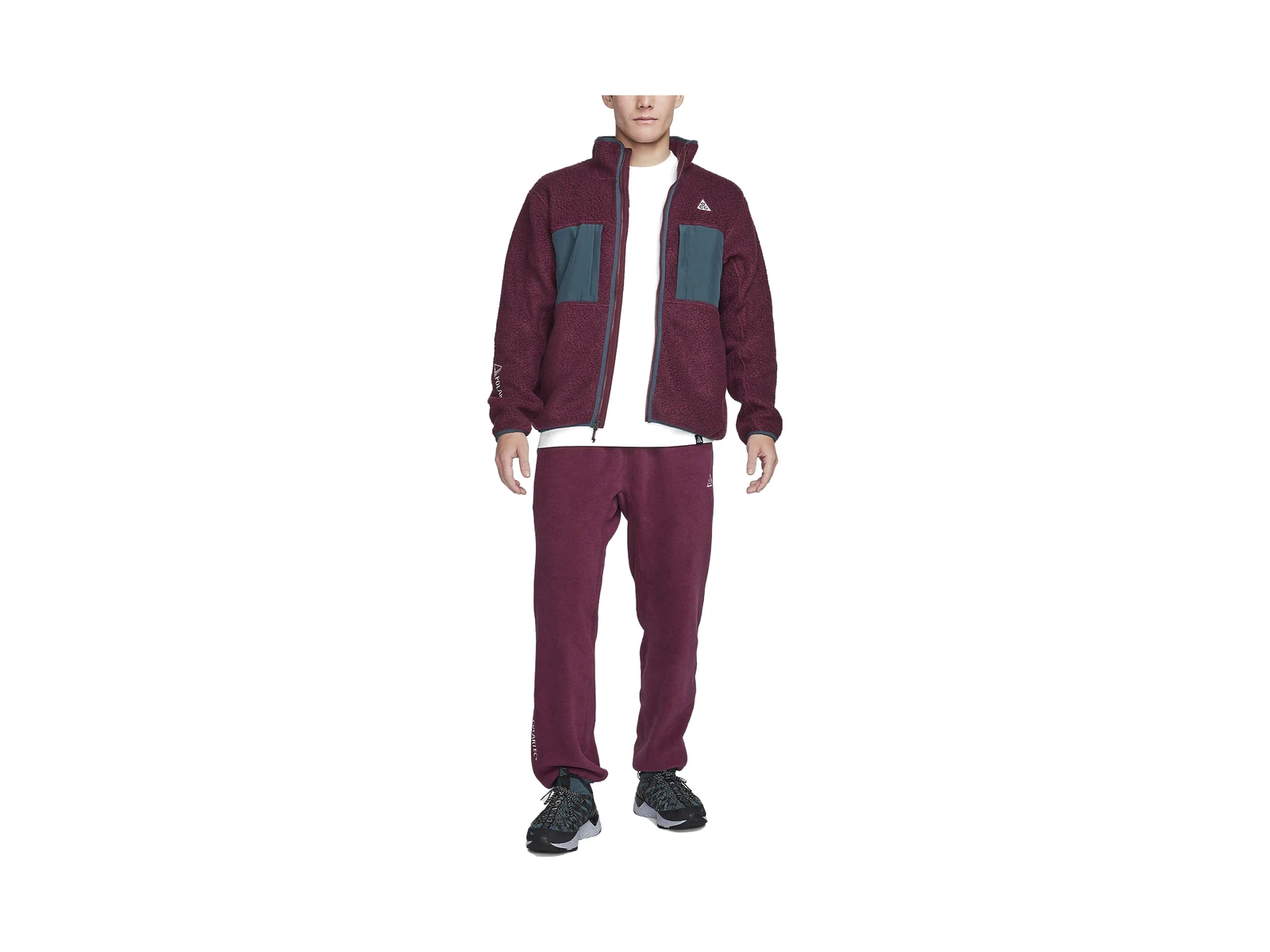Nike ACG Jackets Dark Red Stand Collar