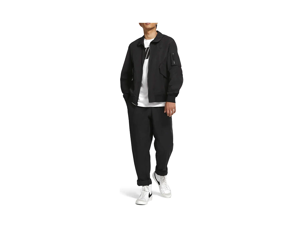 Nike Jackets Black Lapel Moderate