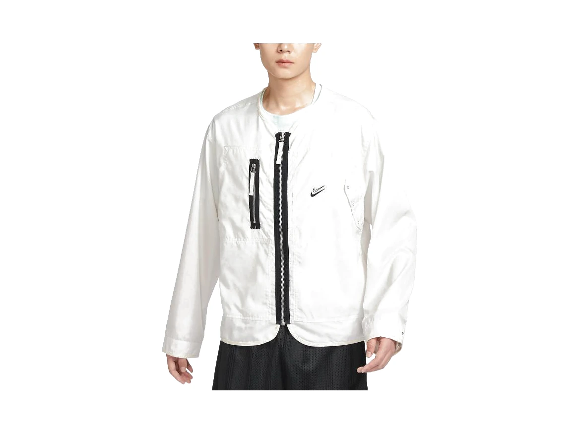 Nike Jackets White Crew Neck Moderate