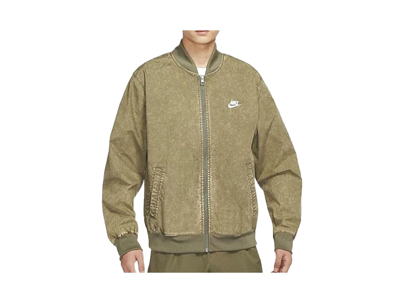 Nike Jackets Army Green Stand Collar