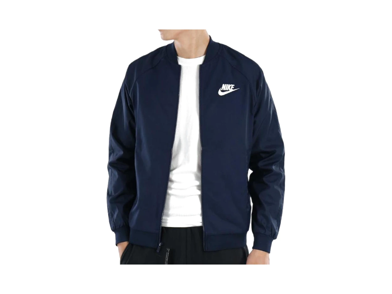 Nike Jackets Dark Blue Baseball Collar
