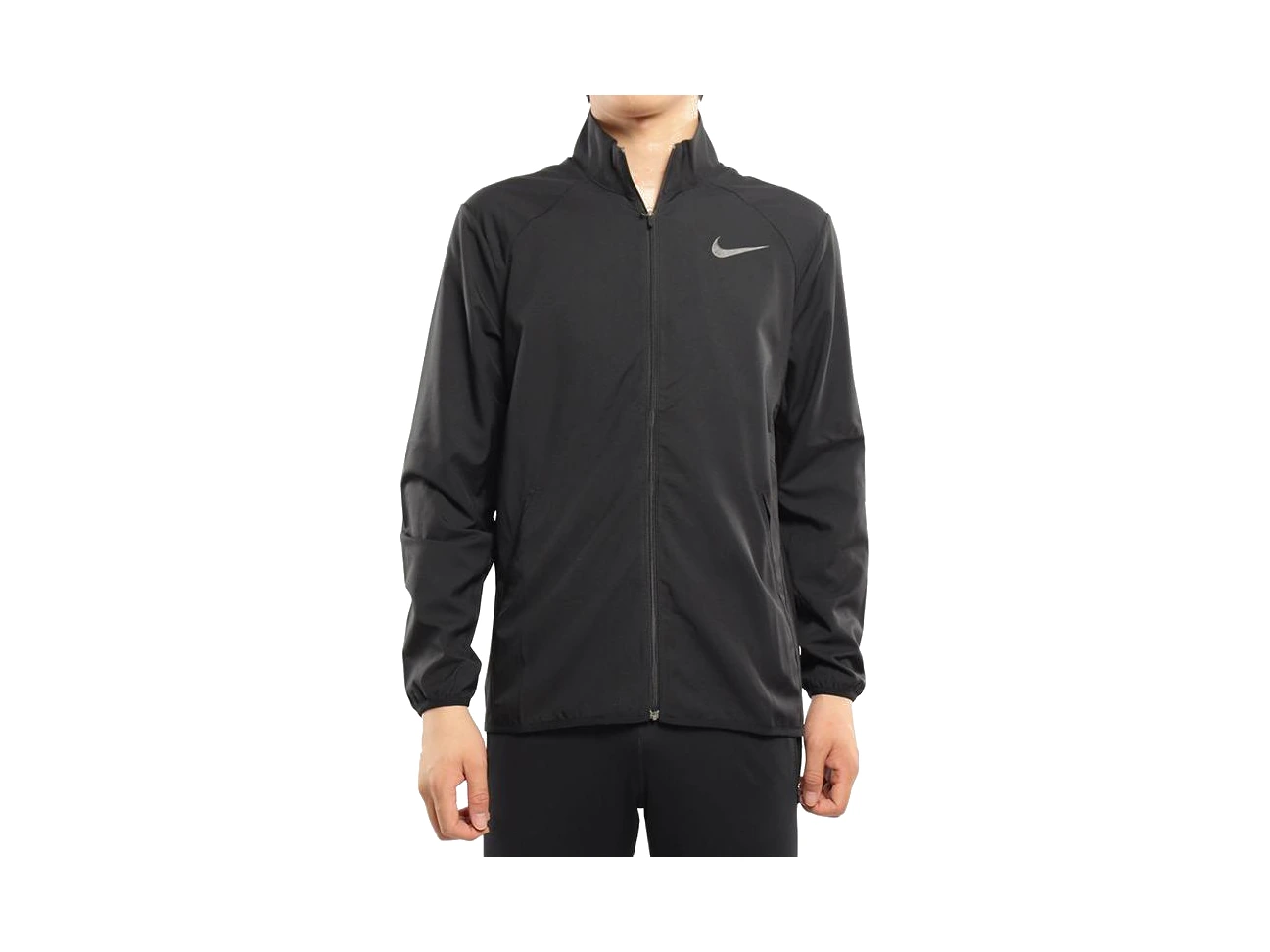 Nike Jackets Black Stand Collar Moderate