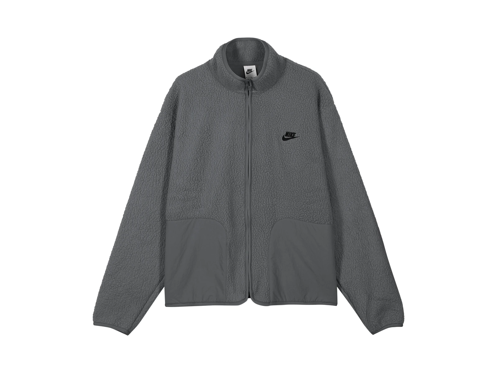 Nike Club Jackets Iron Gray Stand Collar