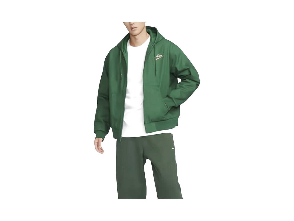 Nike Jackets Green Hooded
