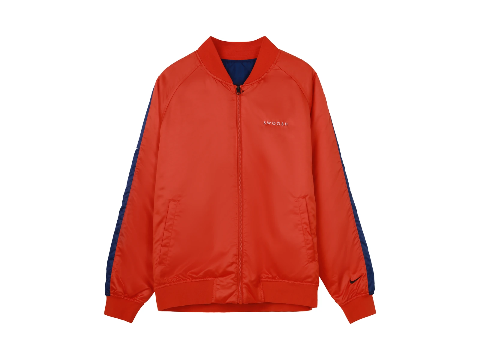 Nike Jackets Orange Baseball Collar