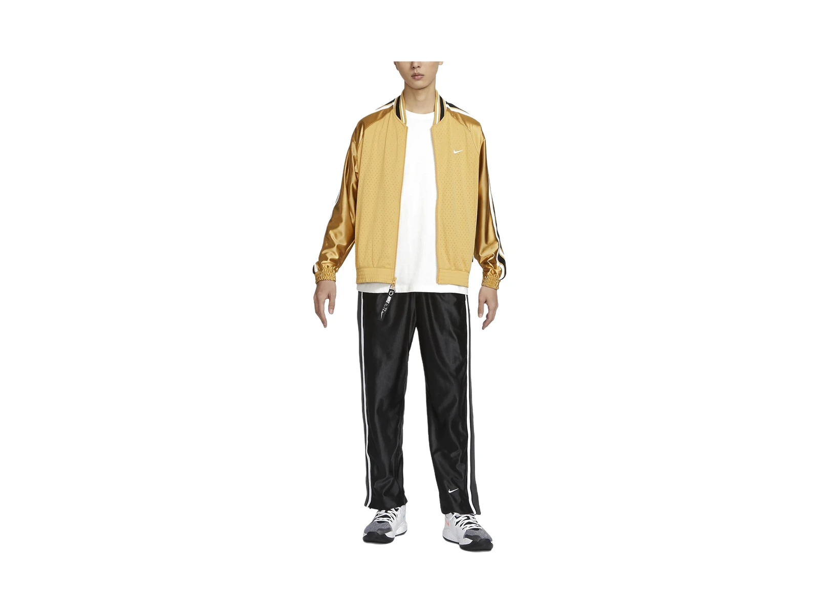 Nike Jackets Wheat Gold Baseball Collar